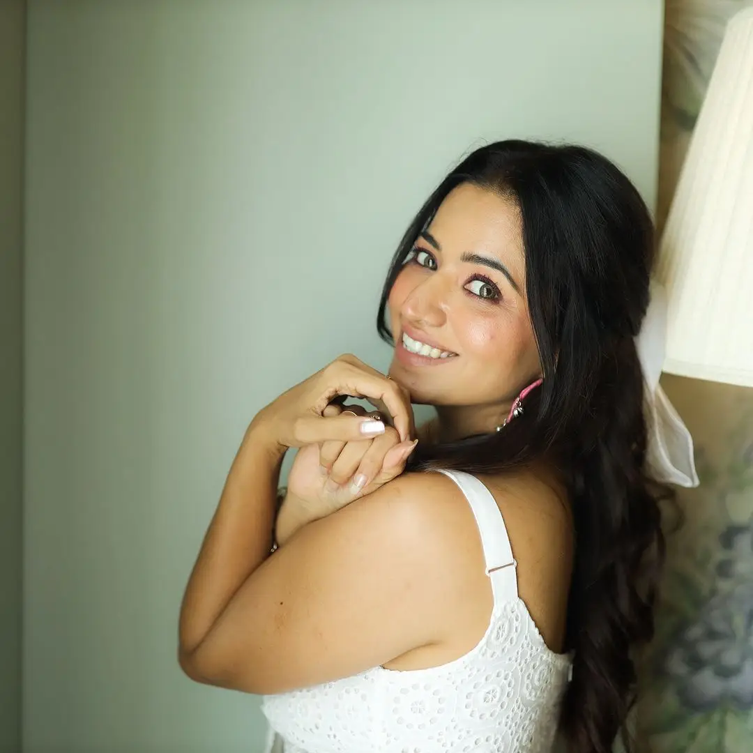 Ridheema Tiwari Stills in Beautiful Sleeveless White Gown